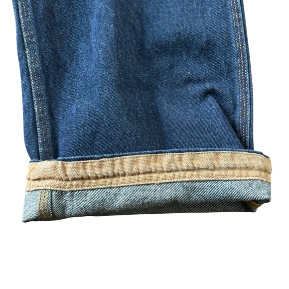 Duluth Jeans Blue Ballroom Carpenter Relaxed Loose Dark Wash Denim Mens 34x32 - Picture 6 of 7